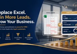 Indian small business owner replacing Excel spreadsheets with CRM software to improve lead tracking and increase sales conversions
