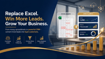 Indian small business owner replacing Excel spreadsheets with CRM software to improve lead tracking and increase sales conversions