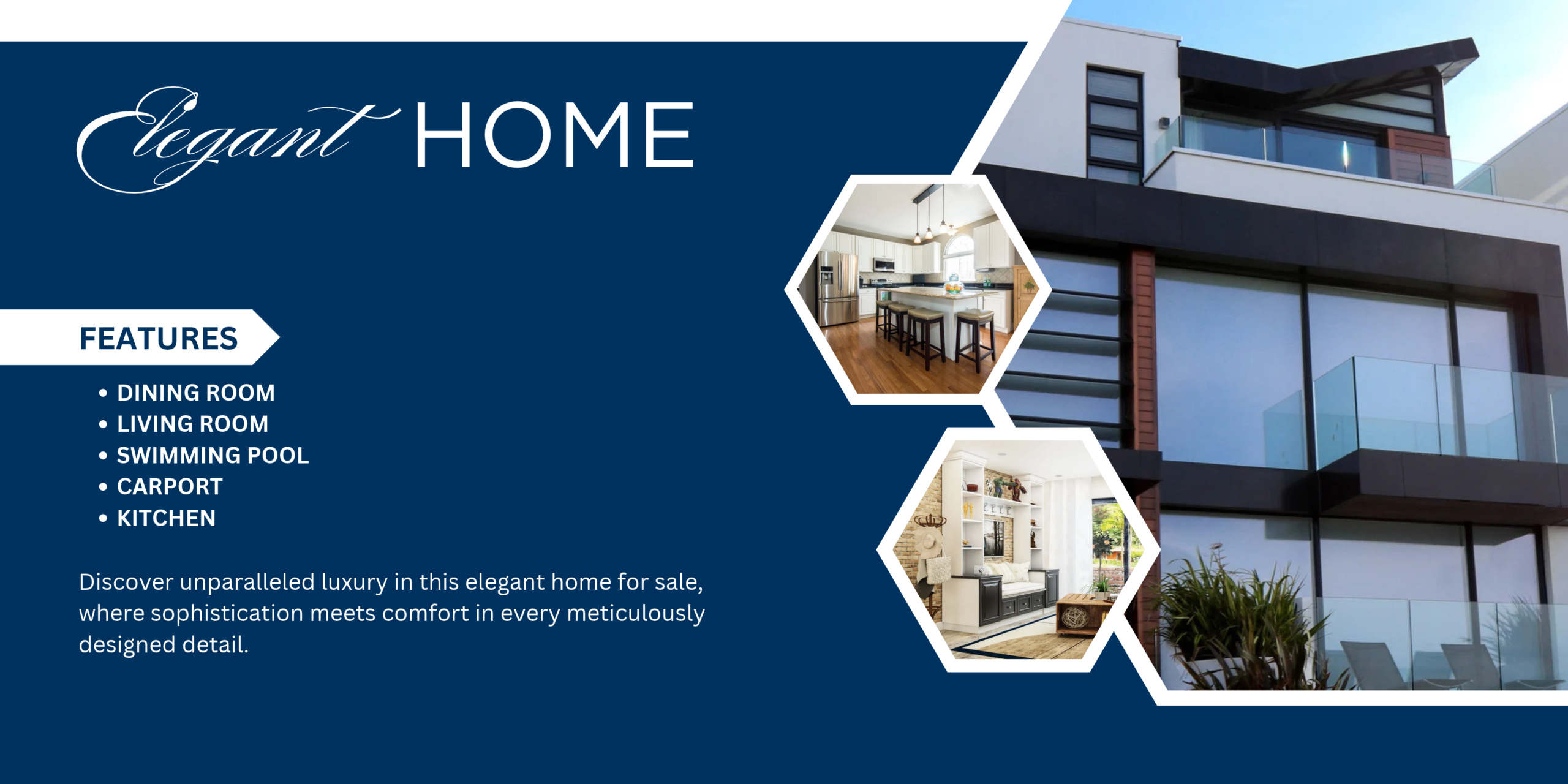 Blue Modern Real Estate Banner