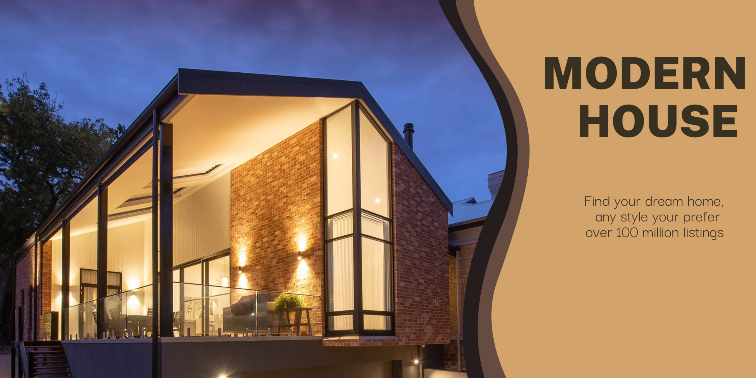 Blue Modern Real Estate Banner